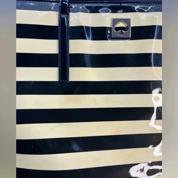KATE SPADE ♠️ NEW YORK PATENT LEATHER LARGE TOTE BAG SHOPPING, SCHOOL - Picture 12 of 12